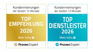 ProvenExpert: Top Empfehlung und Top Dienstleister 2026