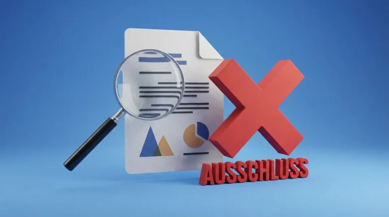 Dokumentanalyse mit rotem Ausschlusszeichen